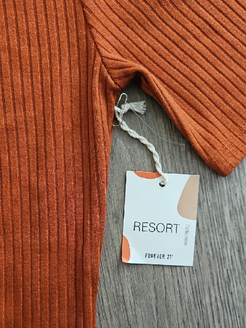 Forever 21 Ribbed Henley Maxi Dress - Rust Orange - Picture 3 of 5